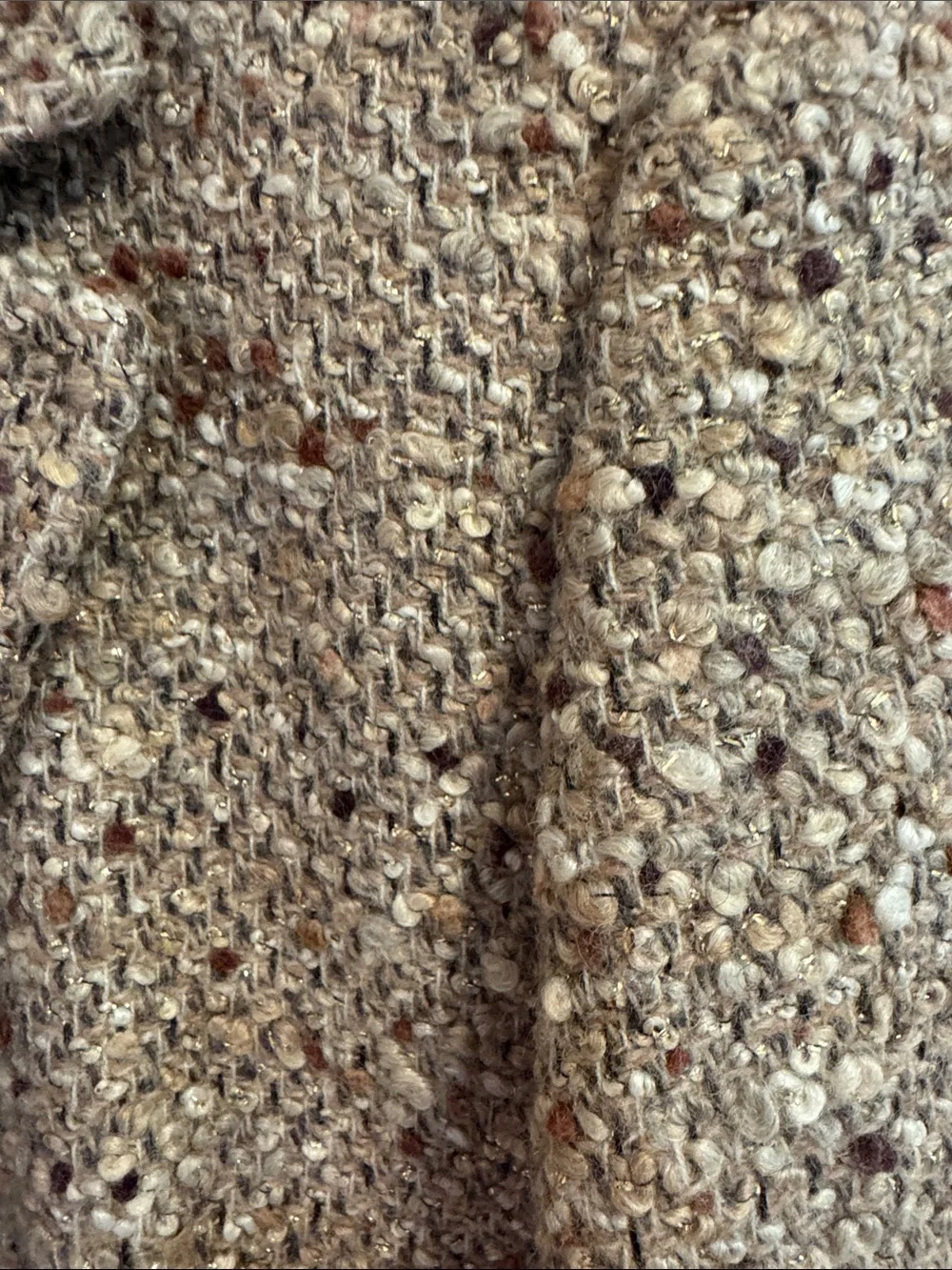 J. Crew Neutral Speckled Tweed Belted Blazer